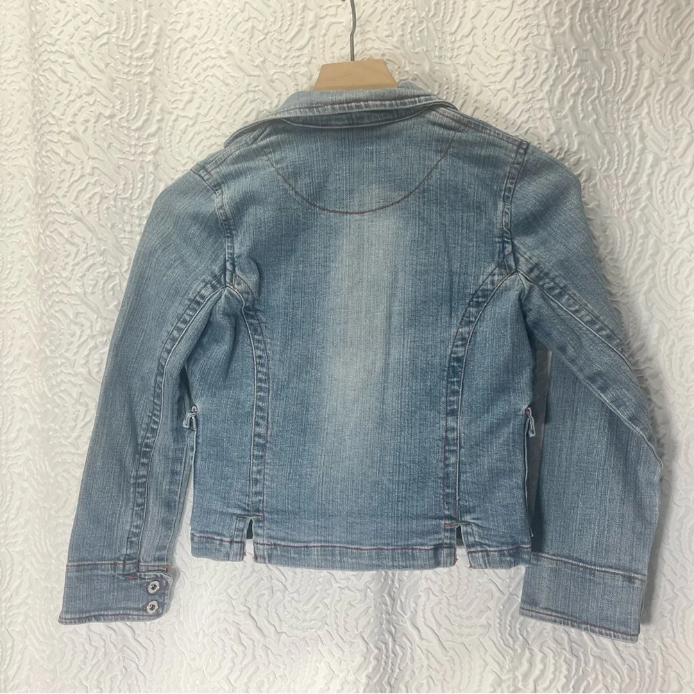 Children’s Place Stretch Pink Stitched Denim Jacket